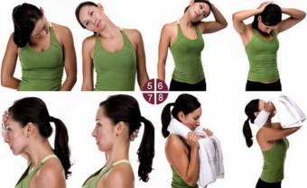 Leher gimnastik dan korset belakang: regangan dan menguatkan