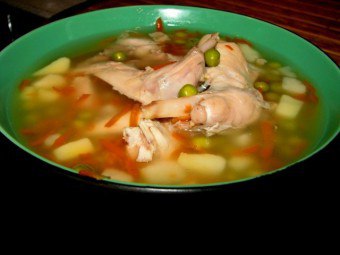 L'uso di zuppe su brodo di carne